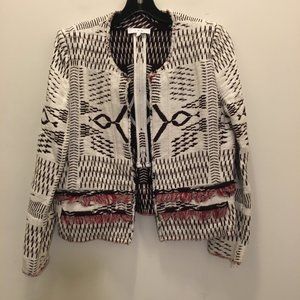 IRO "KERR' Tribal Print Jacket w/Fringe  IT40
